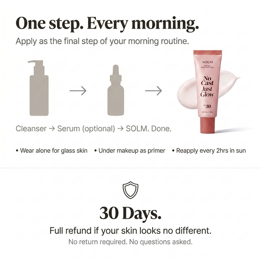 SOLM No Cast Collagen Sunscreen SPF50