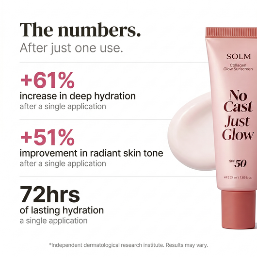 SOLM No Cast Collagen Sunscreen SPF50